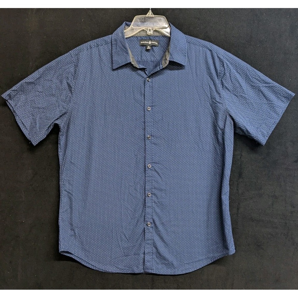 Beverly Hills Polo Club Blue Buttoned Down Mens Size XL